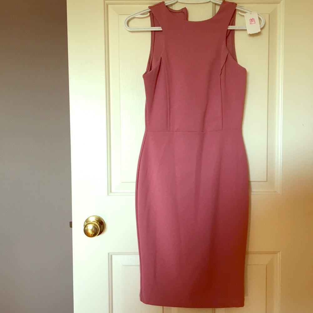 Pink knee length dress